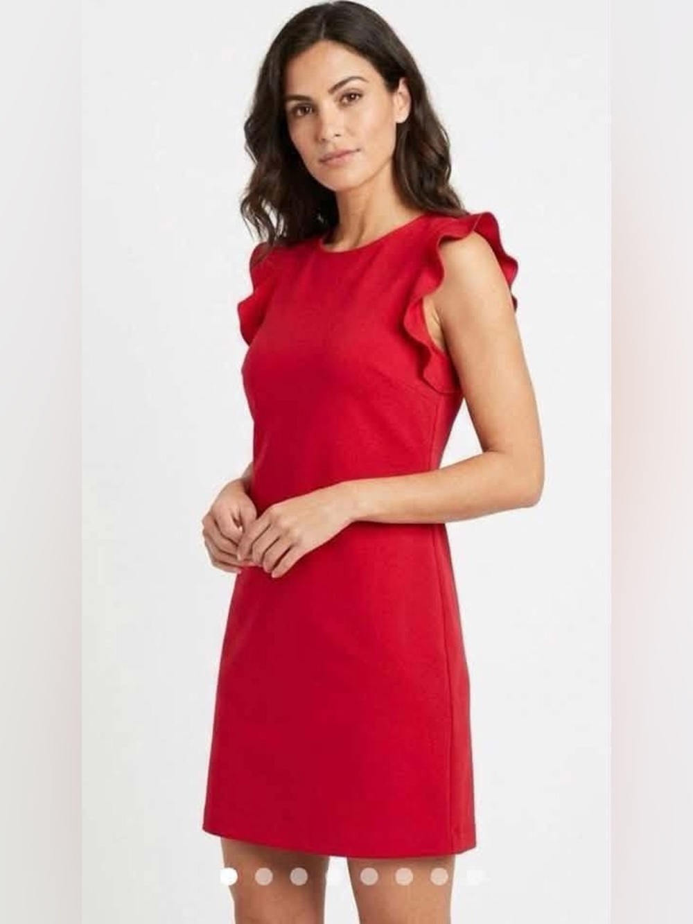 Vineyard Vines Ruffle-Shoulder Mini Dress